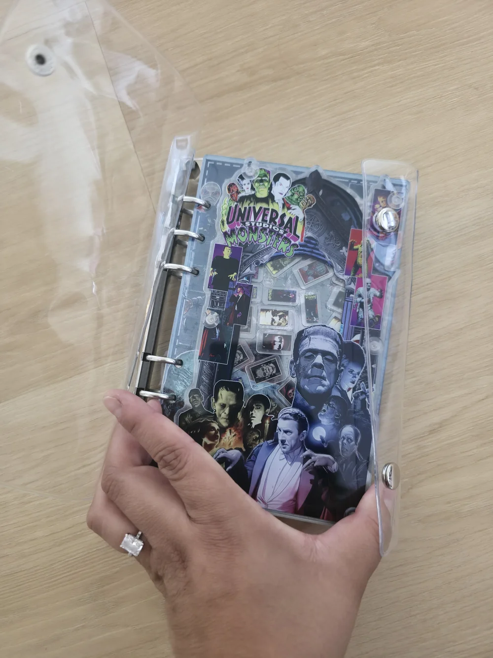 Universal Studios Monsters Clear Vinyl Binder Notebook - Multi-Color